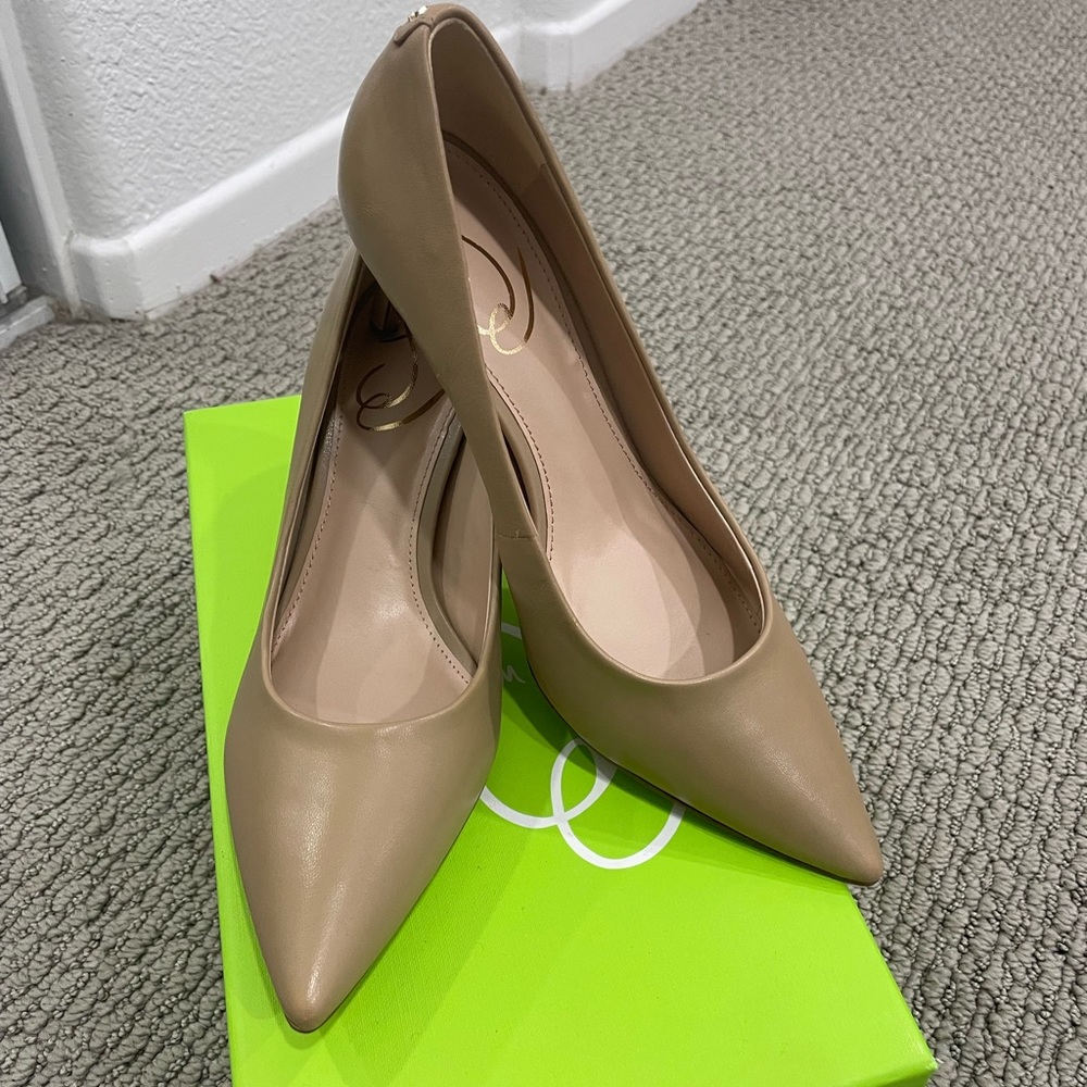 Sam Edelman Jordyn nude leather heels